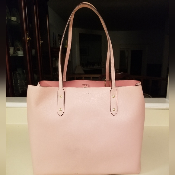 Coach Pink Leather Tote - Includes Purse Organizer - Picture 2 of 12